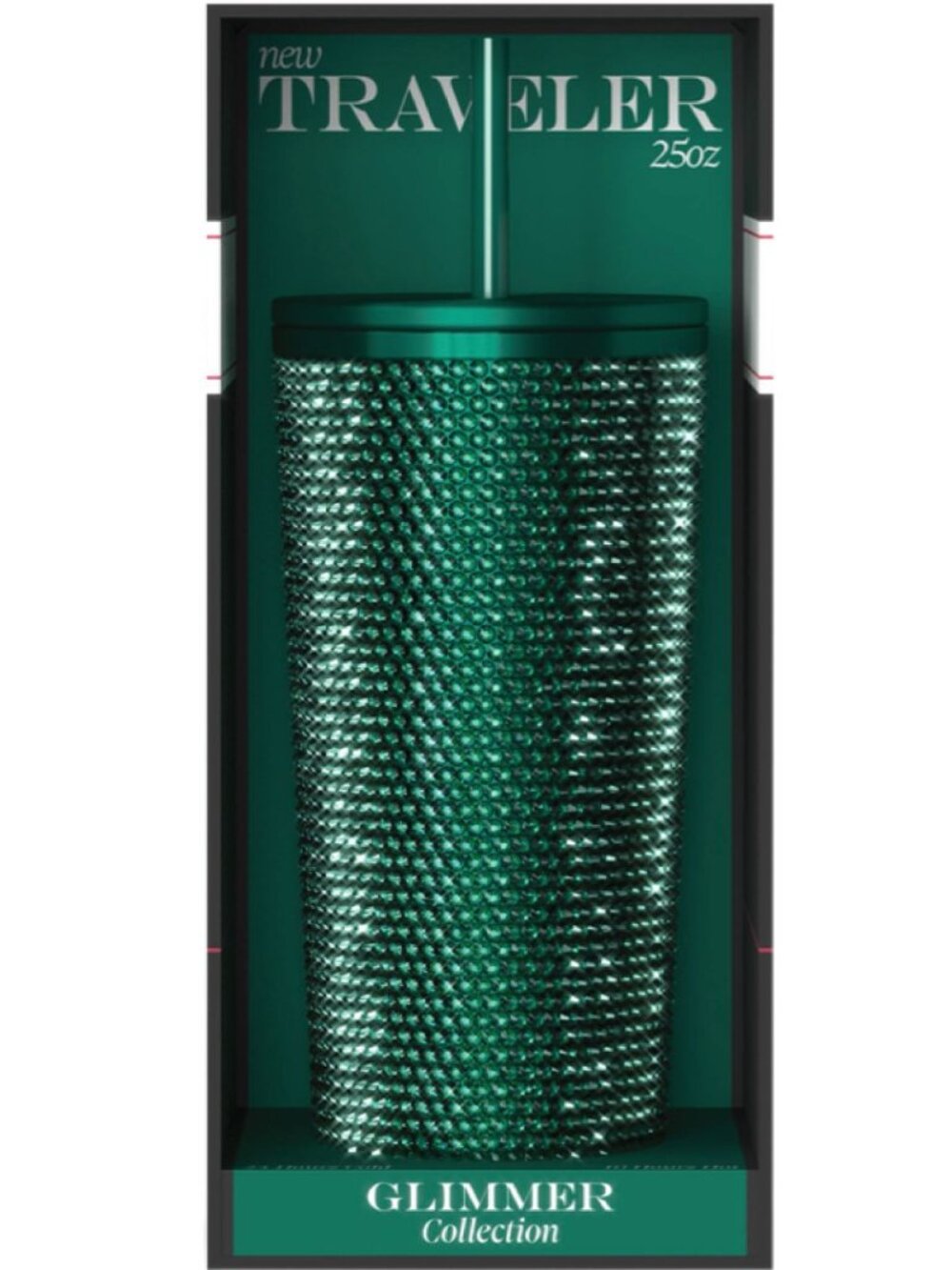 Emerald Green Rhinestone Bling Hydrapeak Collection: Glimmer Collection Tumbler